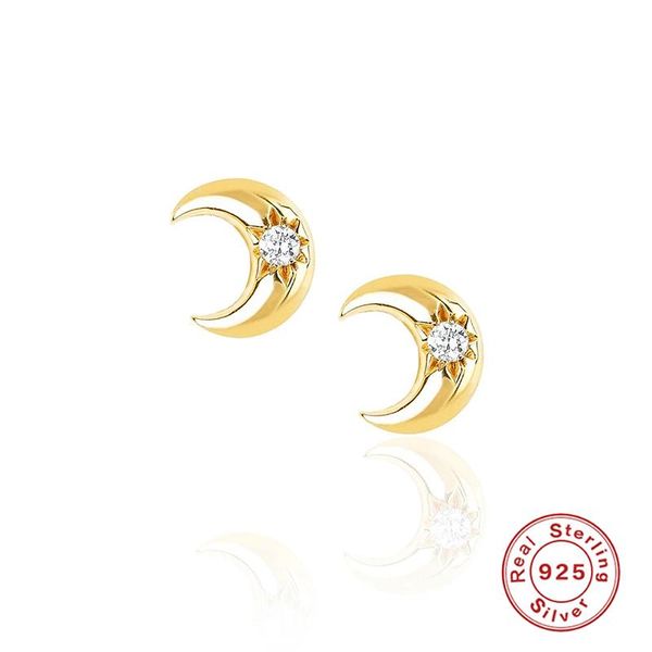 aide real 925 sterling silver fine jewelry glitter moon stud earrings for girls wedding anniversary piercing pendientes plata, Golden;silver
aide real 925 sterling silver fine jewelry glitter moon stud earrings for girls wedding anniversary piercing pendientes plata, Golden;silver