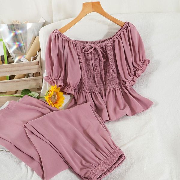summer sweet short niche shirt straight wide-leg casual pants two-piece women women's two piece, White
summer sweet short niche shirt straight wide-leg casual pants two-piece women women's two piece, White