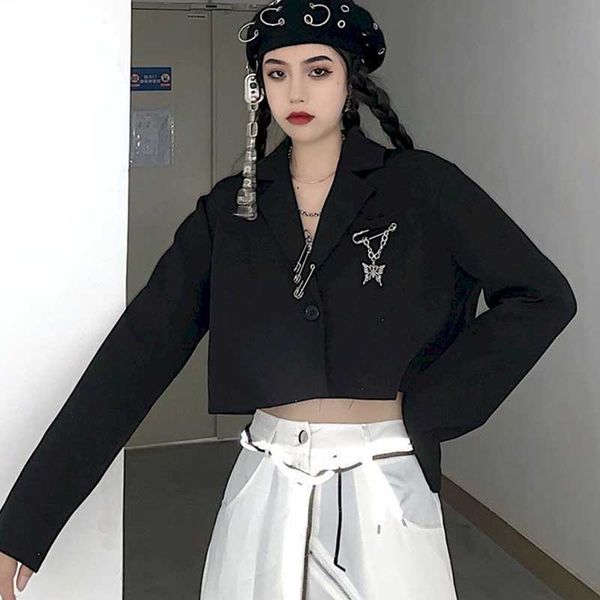 autumn bla short coat female design sense niche loose bf short high waist suit female jaet cool fashion fried street hip hop, Black
autumn bla short coat female design sense niche loose bf short high waist suit female jaet cool fashion fried street hip hop, Black