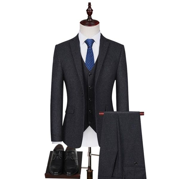 tweed wool blend men suit tailored groom tuxedos vintage groomsman black 3 pieces wedding suits jacket+pants+vest men's & blazers, White;black
tweed wool blend men suit tailored groom tuxedos vintage groomsman black 3 pieces wedding suits jacket+pants+vest men's & blazers, White;black