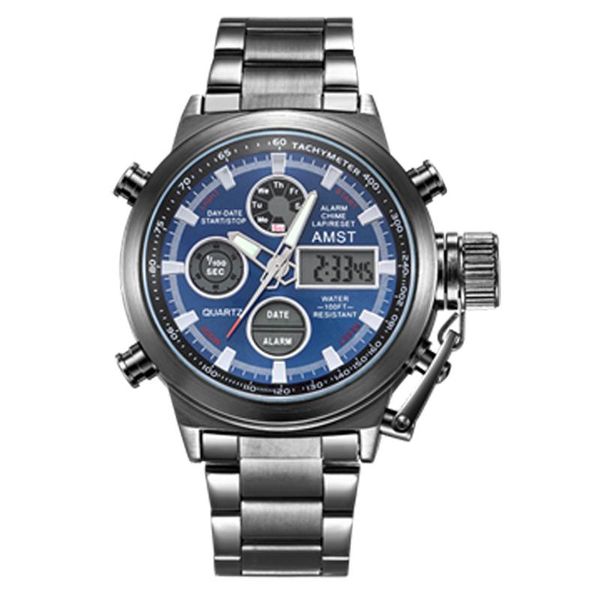 wristwatches fashion men quartz dual display watches stainless steel watch electronic waterproof sport male, Slivery;brown
wristwatches fashion men quartz dual display watches stainless steel watch electronic waterproof sport male, Slivery;brown