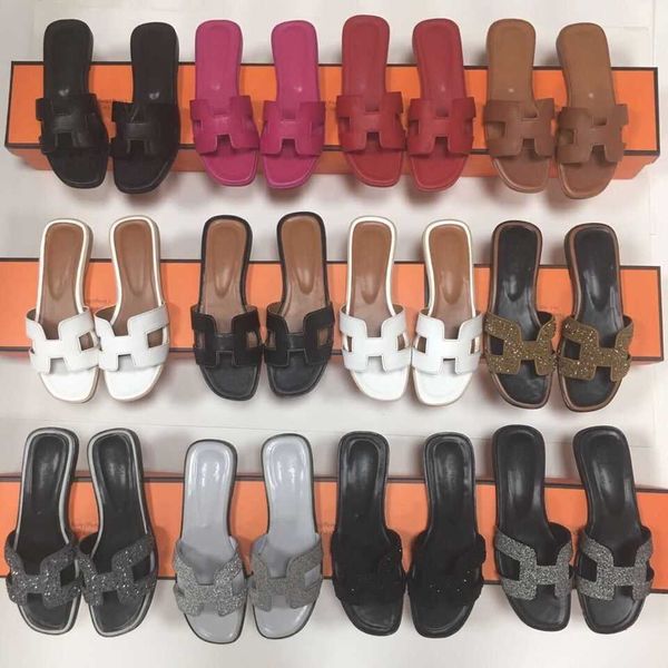 2021 summer new leather slippers women travel versatile fasion wear flas diamond zlh, Black
2021 summer new leather slippers women travel versatile fasion wear flas diamond zlh, Black