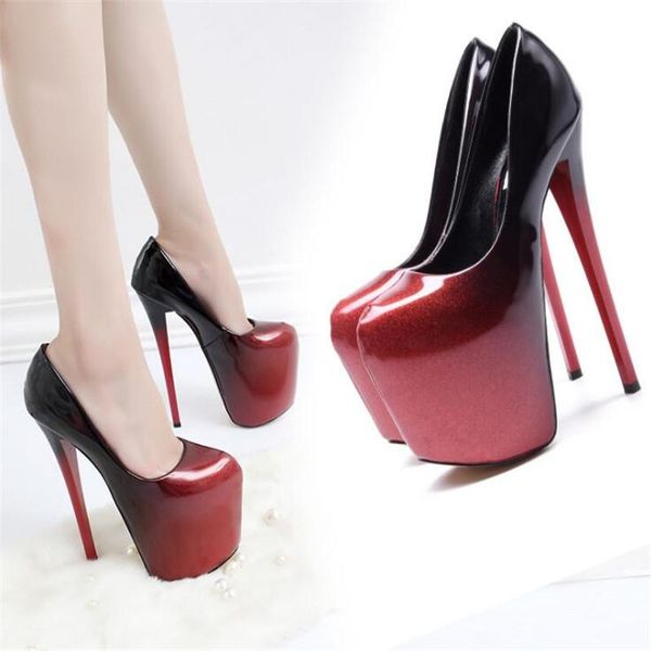 dress shoes spring and autumn ultra-high fine heel 20cm nightclub women's gradually change black red large size 43
dress shoes spring and autumn ultra-high fine heel 20cm nightclub women's gradually change black red large size 43