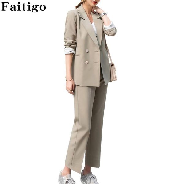 women pants suit autumn winter casual double breasted formal office wear ladies elegant suits business two-piece blazer sets women's tw, White
women pants suit autumn winter casual double breasted formal office wear ladies elegant suits business two-piece blazer sets women's tw, White