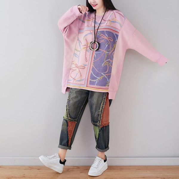 women's hoodies & sweatshirts baggy harajuku printed oversized casual loose o-neck batwing sleeve long pullovers extra big size, Black
women's hoodies & sweatshirts baggy harajuku printed oversized casual loose o-neck batwing sleeve long pullovers extra big size, Black
