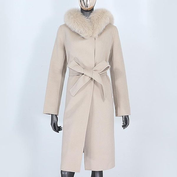 women's wool & blends bluenessfair 2021 real fur coat winter jacket women natural collar hooded cashmere long outerwear streetwear, Black
women's wool & blends bluenessfair 2021 real fur coat winter jacket women natural collar hooded cashmere long outerwear streetwear, Black