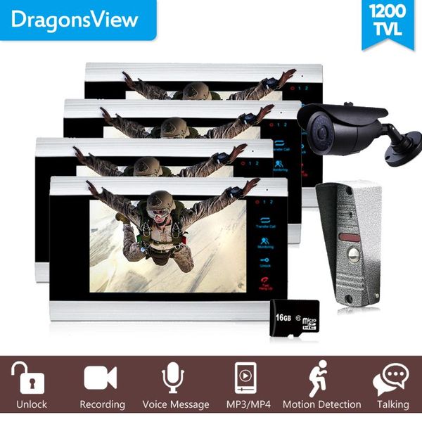 dragonsview 1200tvl 7" color video intercom wired door phone system visual entry panel home security record phones
dragonsview 1200tvl 7" color video intercom wired door phone system visual entry panel home security record phones