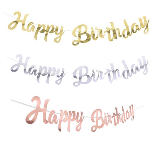 party decoration 3 colors gold silver rose happy birthday banner bunting paper hanging garland baby shower
party decoration 3 colors gold silver rose happy birthday banner bunting paper hanging garland baby shower