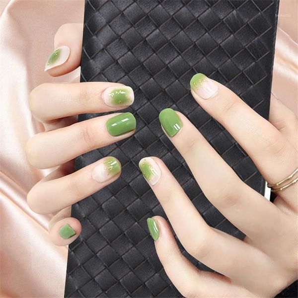 24pcs girls japanese fresh style fake nail green armor short waterproof false nails summer glitter art tips with glue gum1, Red;gold
24pcs girls japanese fresh style fake nail green armor short waterproof false nails summer glitter art tips with glue gum1, Red;gold