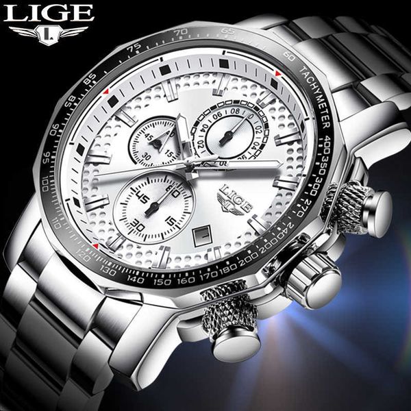 reloj hombre watch men lige all steel big dial sport quartz mens watches brand luxury military waterproof watch for men 210527, Slivery;brown
reloj hombre watch men lige all steel big dial sport quartz mens watches brand luxury military waterproof watch for men 210527, Slivery;brown