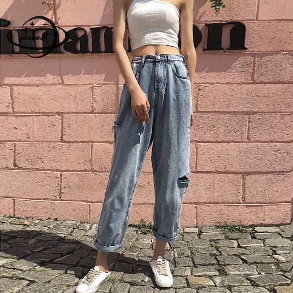 women's jeans womens summer female trousers clothing ankle-length pants high street loose zipper hole ladies clothes h38, Blue
women's jeans womens summer female trousers clothing ankle-length pants high street loose zipper hole ladies clothes h38, Blue
