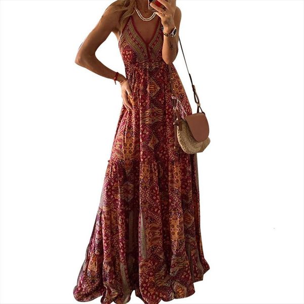 maxi floral midi sleeveless womens dress deep v neck loose high waist summer girls retro beach clothes, Black;gray
maxi floral midi sleeveless womens dress deep v neck loose high waist summer girls retro beach clothes, Black;gray