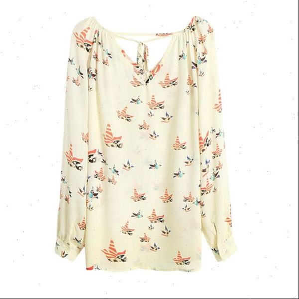women shirt summer fashion chiffon blouse short long sleeve dove print casual loose blusa drop good quality, White
women shirt summer fashion chiffon blouse short long sleeve dove print casual loose blusa drop good quality, White