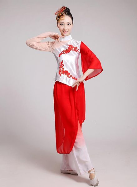 stage wear fan dance clothing classical clothes yangko costumes national umbrella for chinese folk 5l81, Black;red
stage wear fan dance clothing classical clothes yangko costumes national umbrella for chinese folk 5l81, Black;red