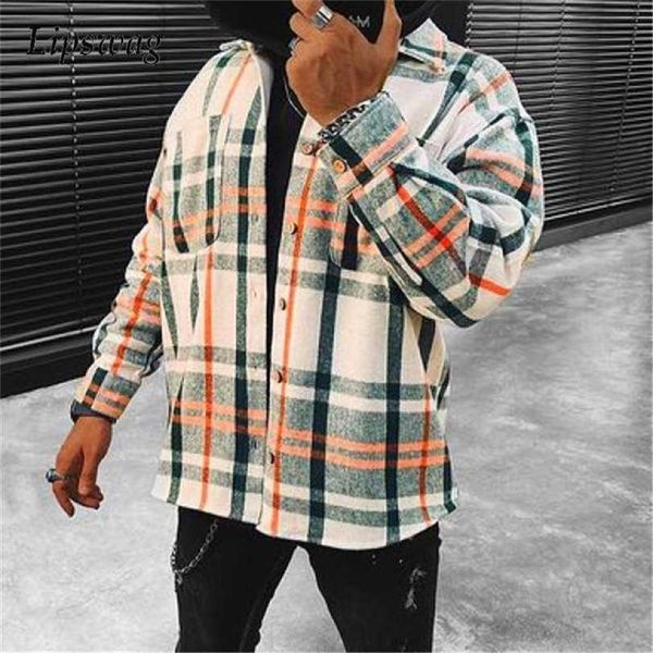 2022 fashion plaid printed coats for men casual loose long sleeve outerwear mens autumn turn-down collar buttoned-up jacket 211214, Black;brown
2022 fashion plaid printed coats for men casual loose long sleeve outerwear mens autumn turn-down collar buttoned-up jacket 211214, Black;brown