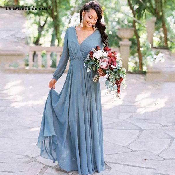 bridesmaid dress vestidos de dama honor para boda chiffon v neck long sleeve bohemia dusty blue burgundy pink dresses, White;pink
bridesmaid dress vestidos de dama honor para boda chiffon v neck long sleeve bohemia dusty blue burgundy pink dresses, White;pink