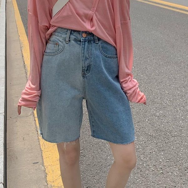 women's shorts woolen denim summer thin wide leg pants 2021 design high waist loose, White;black 
women's shorts woolen denim summer thin wide leg pants 2021 design high waist loose, White;black