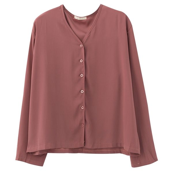 women pink chiffon office lady full sleeve solid v neck shirt blouse long b0165 210514, White
women pink chiffon office lady full sleeve solid v neck shirt blouse long b0165 210514, White