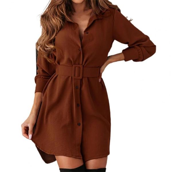 casual dresses vintage women dress belt solid color turn-down collar single-breasted long sleeve spring autumn ladies mini, Black;gray
casual dresses vintage women dress belt solid color turn-down collar single-breasted long sleeve spring autumn ladies mini, Black;gray