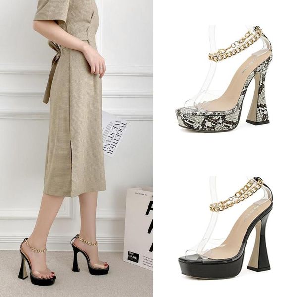 dress shoes sandals women 2021 high heel platform fashion metal chain design summer plus size woman sandalias mujeres, Black
dress shoes sandals women 2021 high heel platform fashion metal chain design summer plus size woman sandalias mujeres, Black