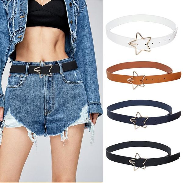 belts designer five-pointed star buckle women waist belt strap pu leather wild ladies dress white black girls jeans, Black;brown
belts designer five-pointed star buckle women waist belt strap pu leather wild ladies dress white black girls jeans, Black;brown