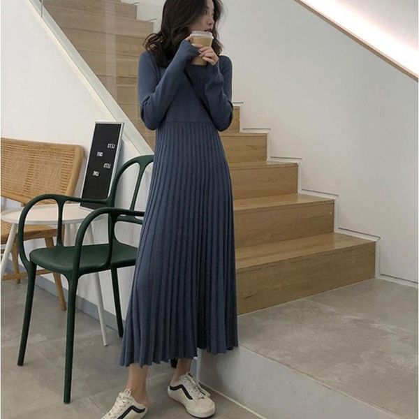 casual dresses 2021 autumn winter sweater women pleated dress warm long sleeve knitted maxi, Black;gray
casual dresses 2021 autumn winter sweater women pleated dress warm long sleeve knitted maxi, Black;gray