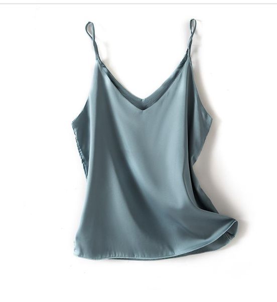 women's sleepwear summer rayon solid color v-neck pajamas silky satin camisole can be worn on both sides sleep wear women, Black;red
women's sleepwear summer rayon solid color v-neck pajamas silky satin camisole can be worn on both sides sleep wear women, Black;red