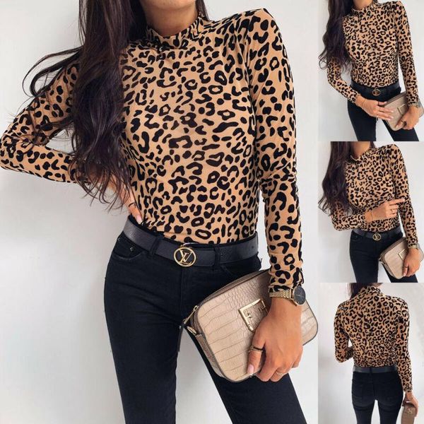 women's blouses & shirts autumn fashion women leopard printed office lady's blouse standing collar long sleeves universal slim, White
women's blouses & shirts autumn fashion women leopard printed office lady's blouse standing collar long sleeves universal slim, White