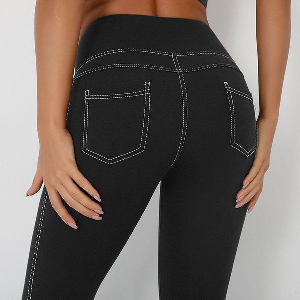 high waist pocket leggings womne slim push up fitness legging jeggings female imitation cowboy workout leggins 7color women's, Black
high waist pocket leggings womne slim push up fitness legging jeggings female imitation cowboy workout leggins 7color women's, Black