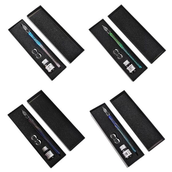 gradient starry sky glass fountain dip pen holder signature ink calligraphy box m17f pens
gradient starry sky glass fountain dip pen holder signature ink calligraphy box m17f pens