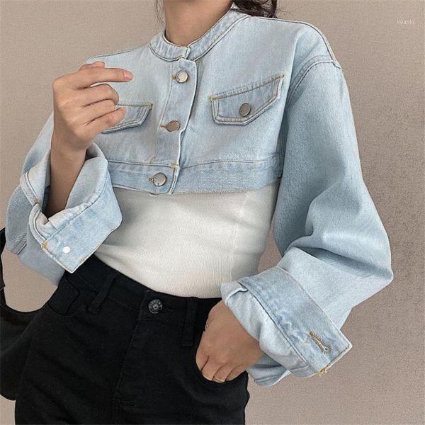 women's jackets korean style short jeans jacket women coat autumn long sleeve cropped demin streetwear crop, Black;brown
women's jackets korean style short jeans jacket women coat autumn long sleeve cropped demin streetwear crop, Black;brown