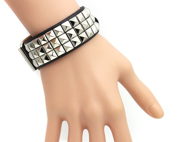 wide bracelet punk rivet leather bracelets rock 4 rows square nails wristband adjustable size jewelry bracelets & bangledio chan contact, Silver
wide bracelet punk rivet leather bracelets rock 4 rows square nails wristband adjustable size jewelry bracelets & bangledio chan contact, Silver