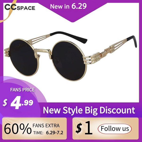 sunglasses 53100 round retro steampunk metal frame men women vintage shades uv400, White;black
sunglasses 53100 round retro steampunk metal frame men women vintage shades uv400, White;black