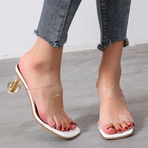transparent sandals summer korean fairy wind medium heel thick high-ed women's one-sided, Black
transparent sandals summer korean fairy wind medium heel thick high-ed women's one-sided, Black