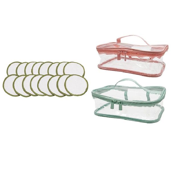 cosmetic bags & cases 16pcs makeup remover pads cotton face bamboo charcoal moisturizing facial care pad with 2pcs transparent bag
cosmetic bags & cases 16pcs makeup remover pads cotton face bamboo charcoal moisturizing facial care pad with 2pcs transparent bag