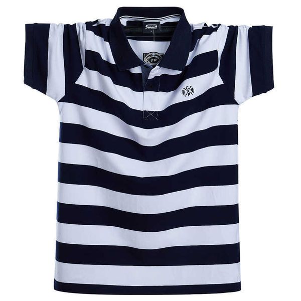 men polo shirt summer men's casual breathable plus size 5xl 6xl striped short sleeve polo shirt pure cotton fashion men clothes 210707, White;black
men polo shirt summer men's casual breathable plus size 5xl 6xl striped short sleeve polo shirt pure cotton fashion men clothes 210707, White;black