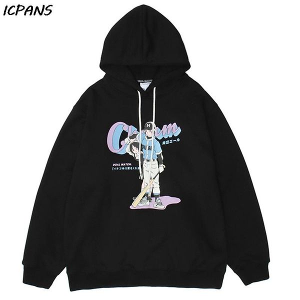 men's hoodies & sweatshirts harajuku cartoon baseball girls print pullover hooded for men/women streetwear fashion casual loose, Black
men's hoodies & sweatshirts harajuku cartoon baseball girls print pullover hooded for men/women streetwear fashion casual loose, Black