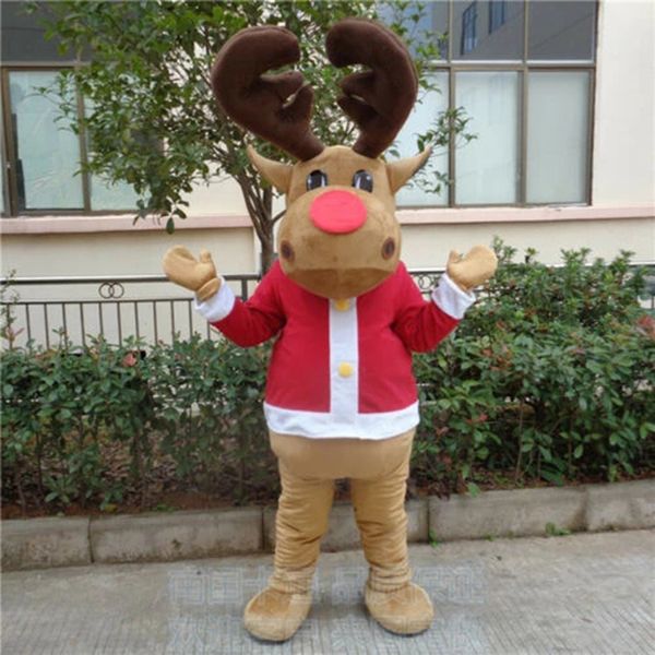 performance happy deer mascot costume halloween christmas cartoon character outfits suit advertising leaflets clothings carnival adults outf, Red;yellow
performance happy deer mascot costume halloween christmas cartoon character outfits suit advertising leaflets clothings carnival adults outf, Red;yellow