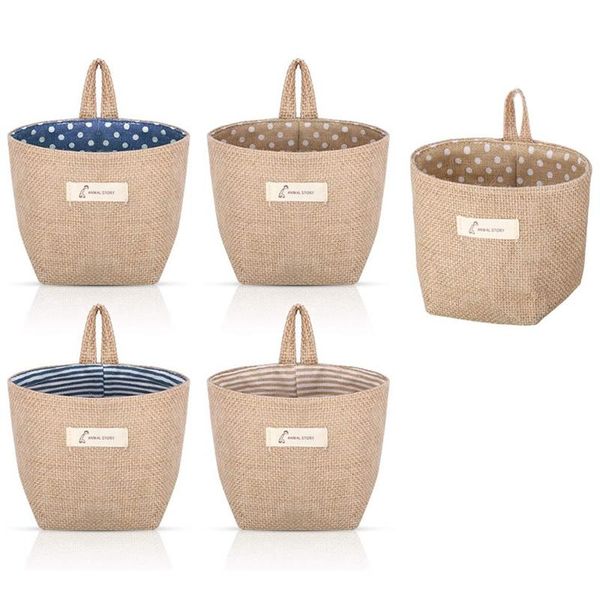 5pcs wall hanging storage bags foldable basket bag for home office closet organizing baskets
5pcs wall hanging storage bags foldable basket bag for home office closet organizing baskets