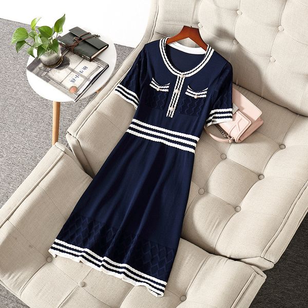 casual dresses summer short sleeve round neck white / blue striped print knitted panelled buttons knee-length dress elegant nj29206204 bo8f, Black;gray
casual dresses summer short sleeve round neck white / blue striped print knitted panelled buttons knee-length dress elegant nj29206204 bo8f, Black;gray