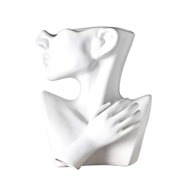 nordic bust portrait ceramic vase creative sculpture decor frame abstract art human face home decoration flower pot vases
nordic bust portrait ceramic vase creative sculpture decor frame abstract art human face home decoration flower pot vases