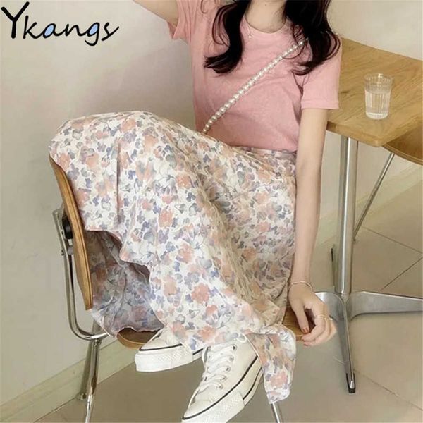 summer sweet pink floral print long skirt student women thin a-line skirt korean female elastic high waist midi skirt streetwear 210619, Black
summer sweet pink floral print long skirt student women thin a-line skirt korean female elastic high waist midi skirt streetwear 210619, Black