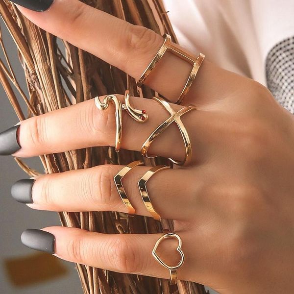 wedding rings 5 pcs/set korean fashion jewelry 2021 trend personality heart snake set auger for women grunge wholesale, Slivery;golden
wedding rings 5 pcs/set korean fashion jewelry 2021 trend personality heart snake set auger for women grunge wholesale, Slivery;golden