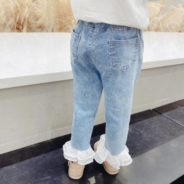 children's wash jeans for children and middle-aged in the fall of 2021 korean girls lace feet flared loose tr, Blue
children's wash jeans for children and middle-aged in the fall of 2021 korean girls lace feet flared loose tr, Blue