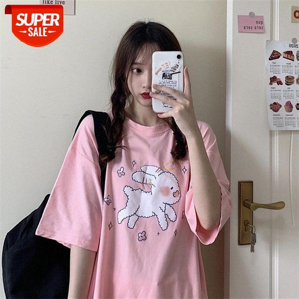 new sweet printed pink loose large size student short sleeve t-shirt women trendy #fm8p, White
new sweet printed pink loose large size student short sleeve t-shirt women trendy #fm8p, White