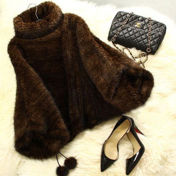 women's fur & faux women natural coat poncho winter nature knit jacket garment outerwear 2021 arrivals 2.24, Black
women's fur & faux women natural coat poncho winter nature knit jacket garment outerwear 2021 arrivals 2.24, Black