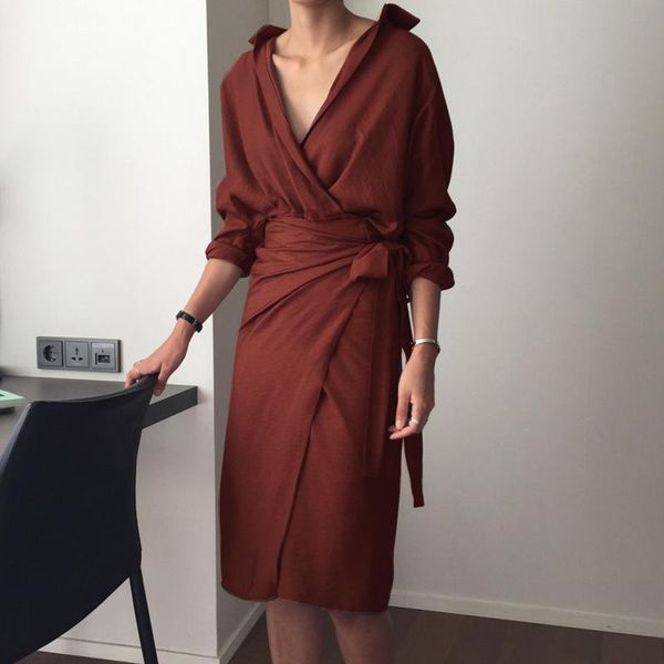 casual dresses superaen french design solid slim cotton linen shirt a line belt mid calf v-neck dress women, Black;gray
casual dresses superaen french design solid slim cotton linen shirt a line belt mid calf v-neck dress women, Black;gray
