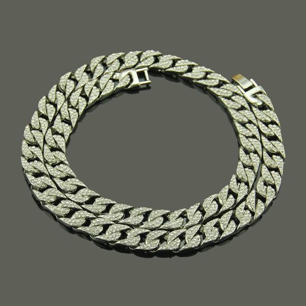 chains men hip hop chain necklace 14mm rhombus cuban iced out bling fashion jewelry for gift, Silver
chains men hip hop chain necklace 14mm rhombus cuban iced out bling fashion jewelry for gift, Silver