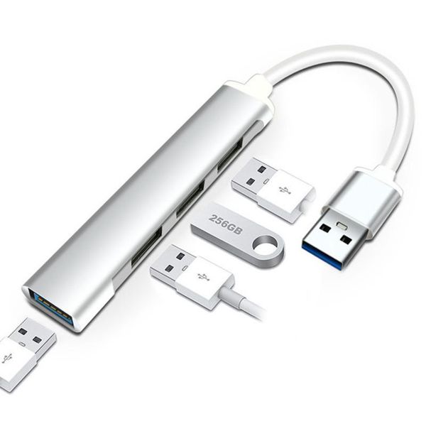 hubs mini hub 3.0 aluminum alloy 4-in-one usb dock splitter high speed transmission