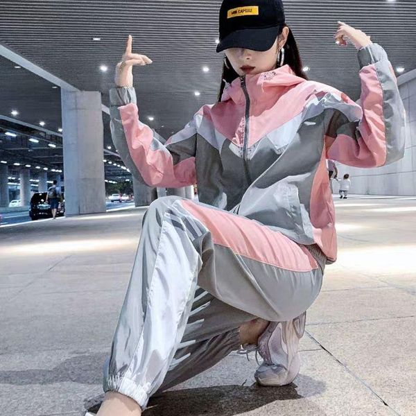 sportswear women's suit 2021 spring and autumn hip hop tide brand ins fashion handsome leisure loose two-piece set two piece pants, White
sportswear women's suit 2021 spring and autumn hip hop tide brand ins fashion handsome leisure loose two-piece set two piece pants, White